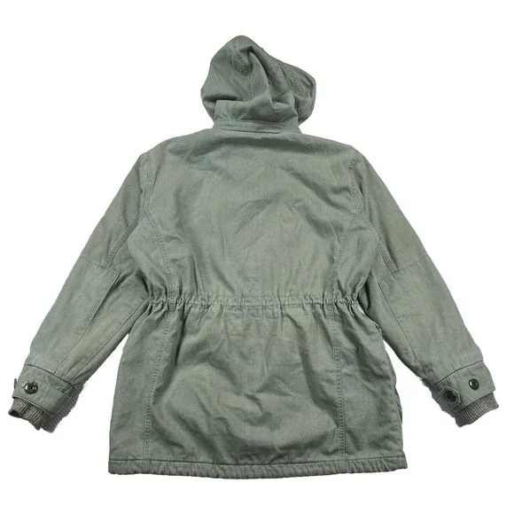 Faherty Women's Small Arosa Green Military Style Hooded Jacket Aztec Full Zip - Picture 2 of 8